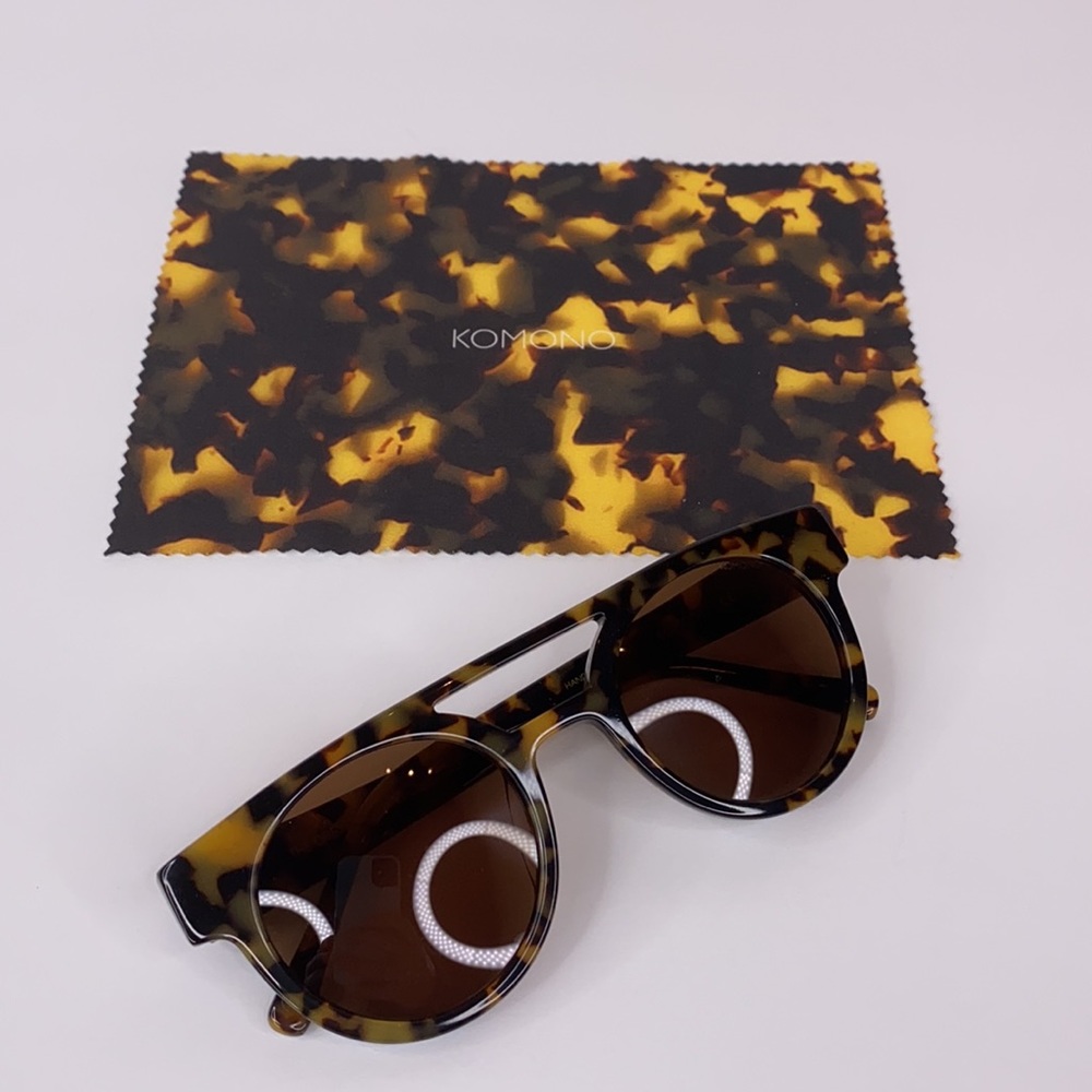 KOMONO Dreyfuss Tortoise Demi New Sunglasses round - Picture 11 of 15
